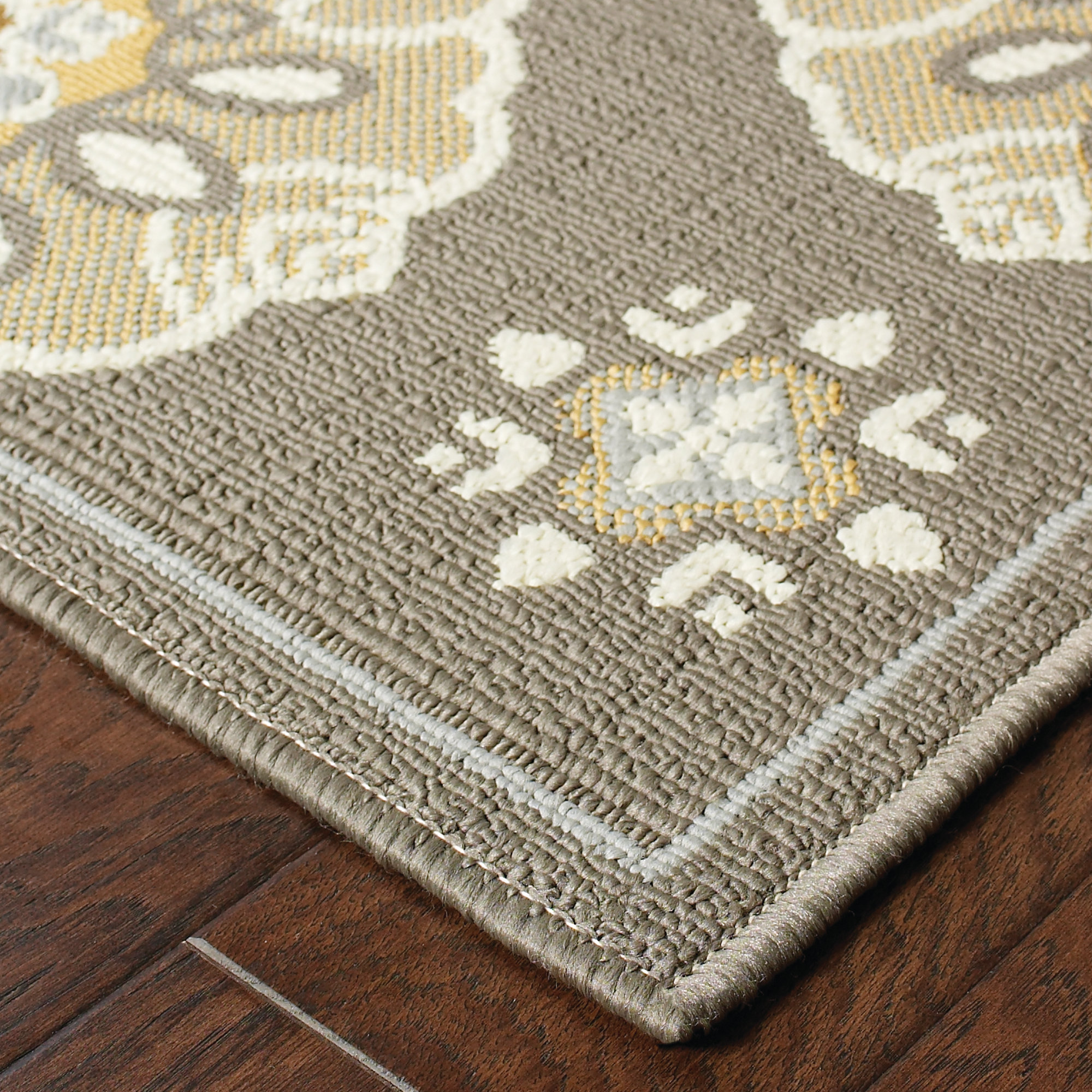 Milton Grey & Gold Indoor/Outdoor Area Rug & Reviews Joss & Main
